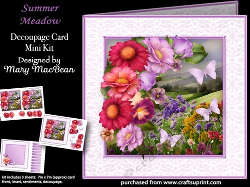Summer Meadow - Decoupage Card Mini Kit