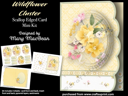 Wildflower Cluster - Scallop Edged Card Mini Kit
