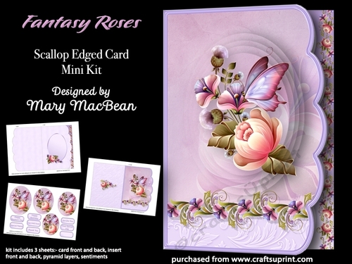 Fantasy Roses - Scallop Edged Card Mini Kit