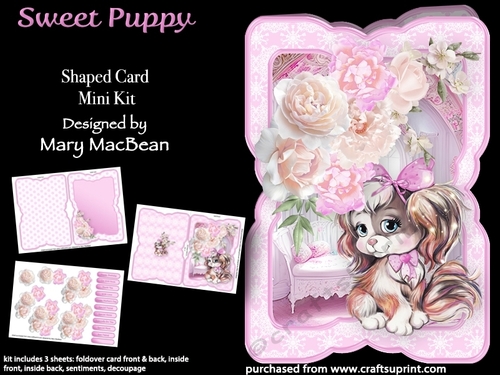 Sweet Puppy - Shaped Card Mini Kit