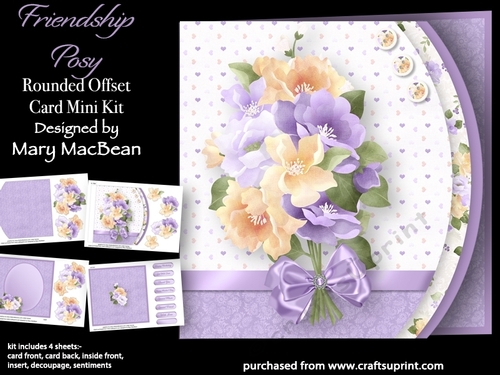 Friendship Posy - Rounded Offset Card Mini Kit