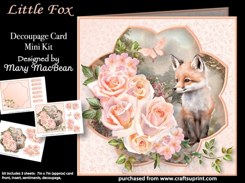 Little Fox - Decoupage Card Mini Kit