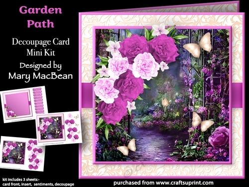 Garden Path - Decoupage Card Mini Kit