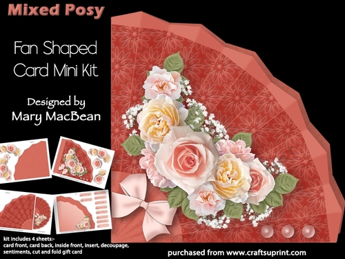 Mixed Posy - Fan-Shaped Card Mini Kit
