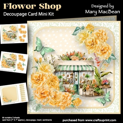 Flower Shop - Decoupage Card Mini Kit