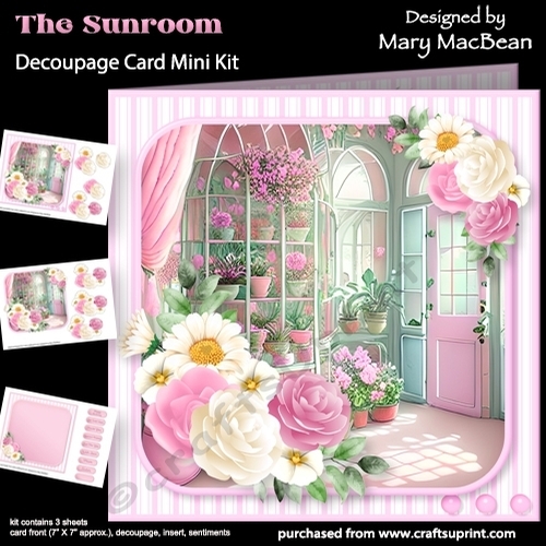 The Sunroom - Decoupage Card Mini Kit