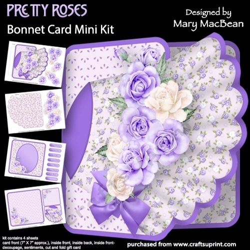 Pretty Roses - Bonnet Card Mini Kit