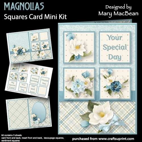 Magnolias - Squares Card Mini Kit