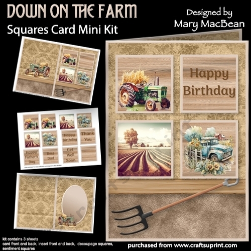 Down on the Farm - Squares Card Mini Kit