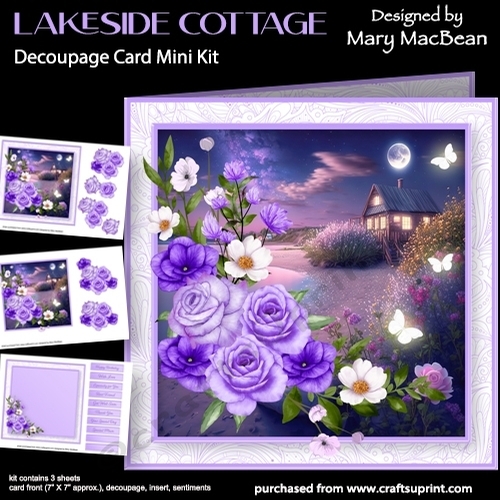 Lakeside Cottage - Decoupage Card Mini Kit