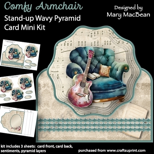 Comfy Armchair - Stand-up Wavy Pyramid Card Mini Kit
