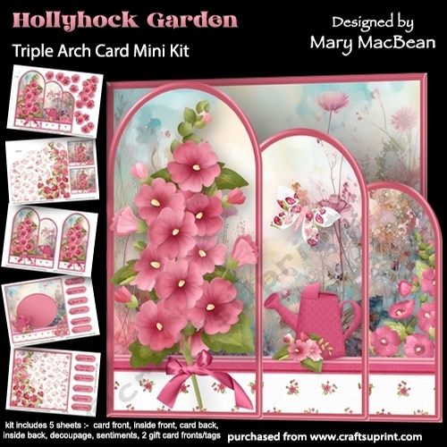 Hollyhock Garden - Triple Arch Card Mini Kit