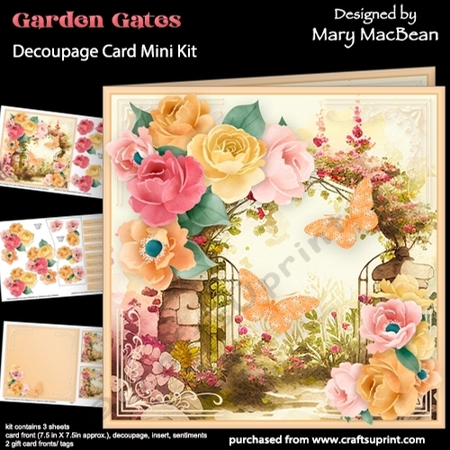 Garden Gates - Decoupage Card Mini Kit