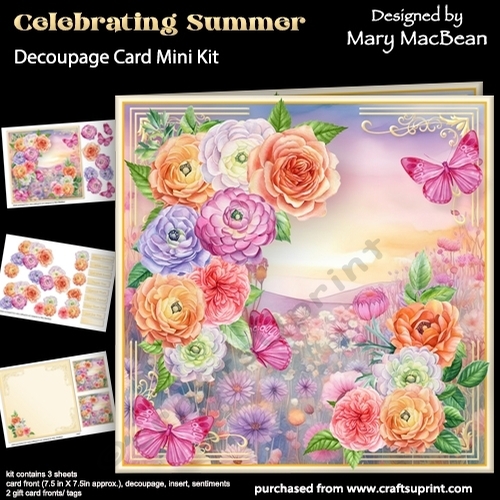 Celebrating Summer - Decoupage Card Mini Kit