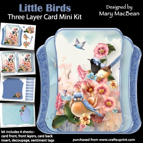 Little Birds - Three Layer Card Mini Kit