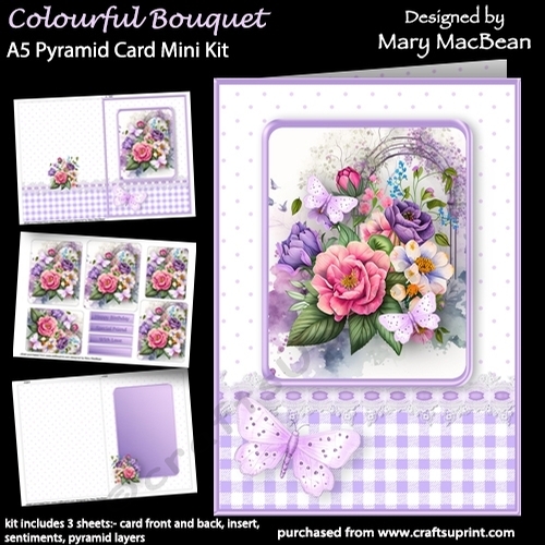 Colourful Bouquet - Pyramid Card Mini Kit