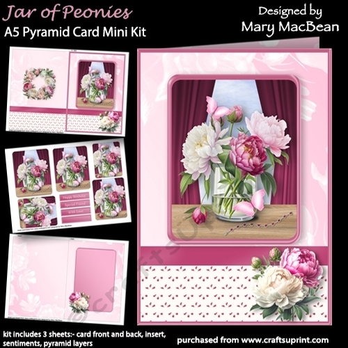 Jar of Peonies - Pyramid Card Mini Kit