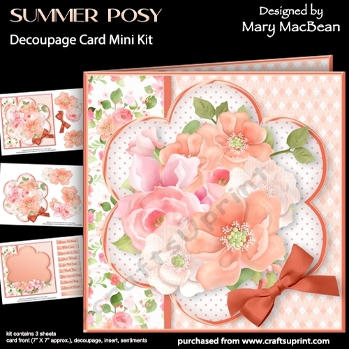 Summer Posy - Decoupage Card Mini Kit