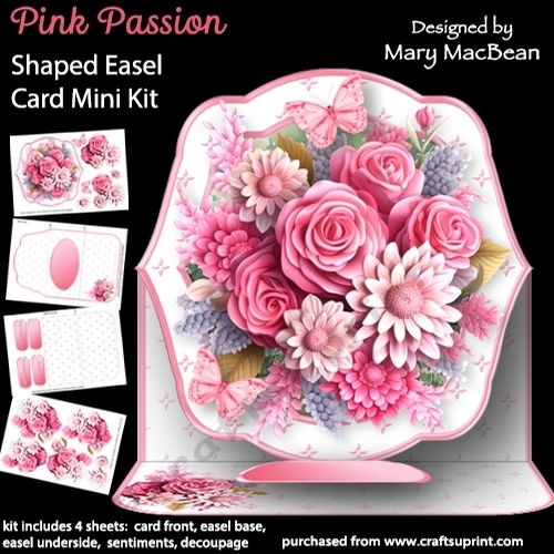 Pink Passion - Shaped Easel Card Mini Kit