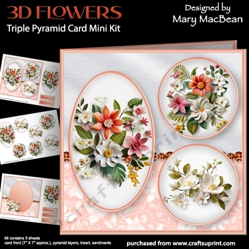 3D Flowers - Triple Pyramid Card Mini Kit
