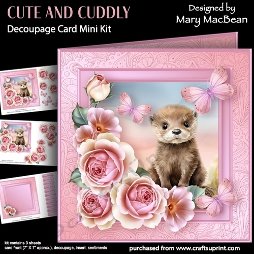 Cute and Cuddly - Decoupage Card Mini Kit