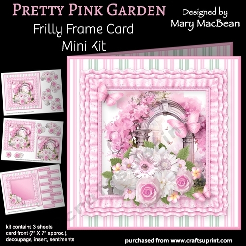 Pretty Pink Garden - Frilly Frame Card Mini Kit