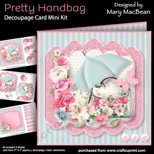 Pretty Handbag - Decoupage Card Mini Kit