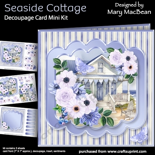 Seaside Cottage - Decoupage Card Mini Kit