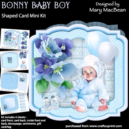 Bonny Baby Boy - Shaped Card Mini Kit
