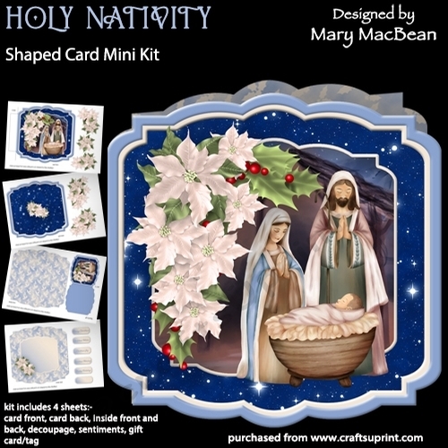 Holy Nativity - Shaped Card Mini Kit