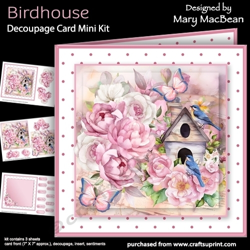 Birdhouse - Decoupage Card Mini Kit