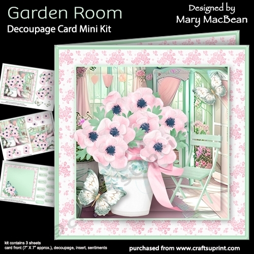 Garden Room - Decoupage Card Mini Kit