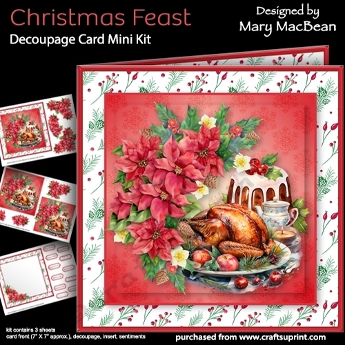 Christmas Feast - Decoupage Card Mini Kit