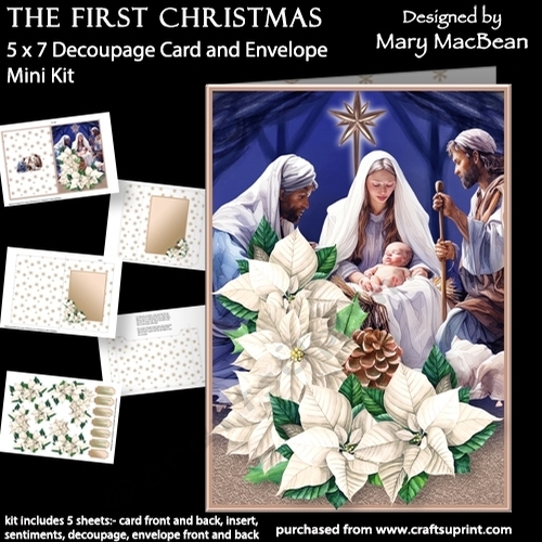The First Christmas - 5 x 7 Card and Envelope Mini Kit