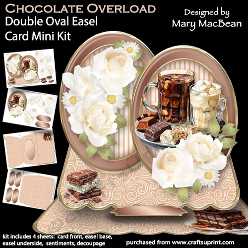 Chocolate Overload - Double Oval Easel Card Mini Kit