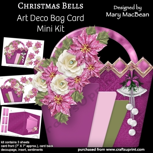 Christmas Bells - Art Deco Bag Card Mini Kit