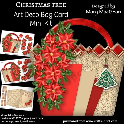 Christmas Tree - Art Deco Bag Card Mini Kit