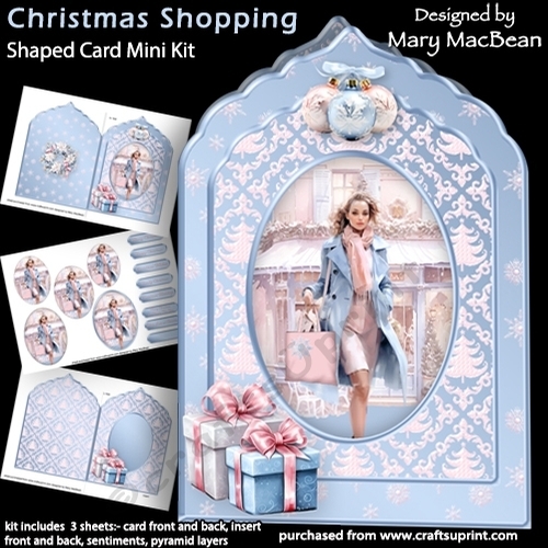 Christmas Shopping - Shaped Card Mini Kit