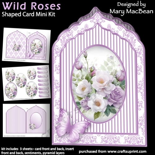 Wild Roses - Shaped Card Mini Kit