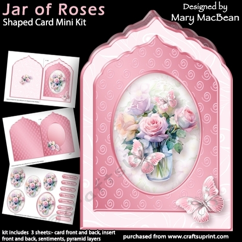 Jar of Roses - Shaped Card Mini Kit