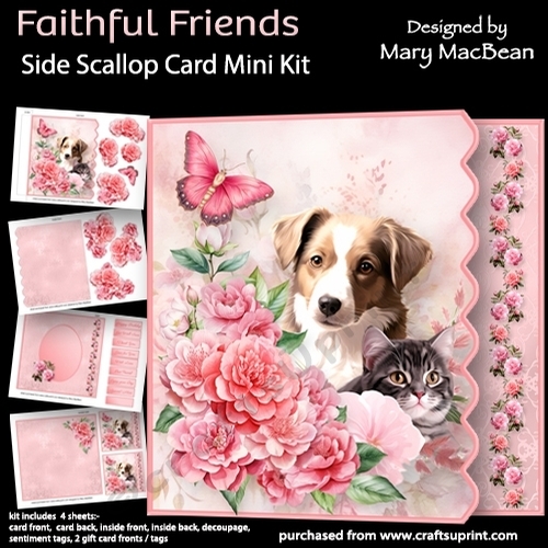 Faithful Friends - Side Scallop Card Mini Kit