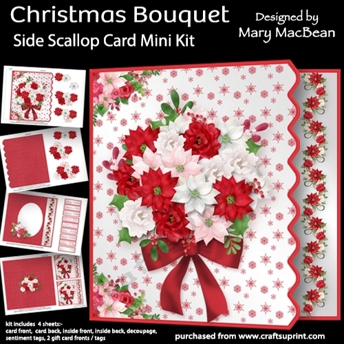Christmas Bouquet - Side Scallop Card Mini Kit