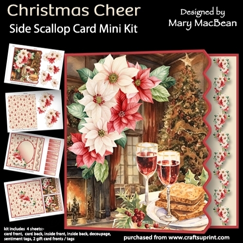 Christmas Cheer - Side Scallop Card Mini Kit