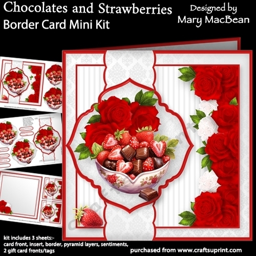 Chocolates and Strawberries - Border Card Mini Kit