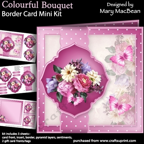 Colourful Bouquet - Border Card Mini Kit