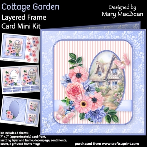 Cottage Garden - Layered Frame Card Mini Kit
