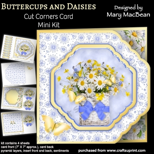 Buttercups and Daisies - Cut Corners Card Mini Kit