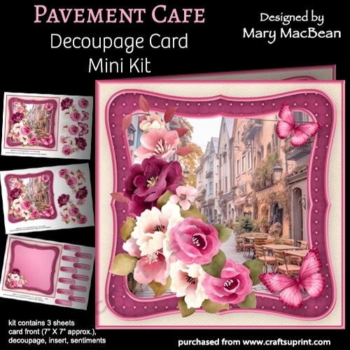 Pavement Cafe - Decoupage Card Mini Kit
