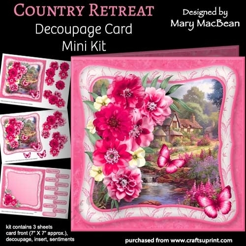Country Retreat - Decoupage Card Mini Kit