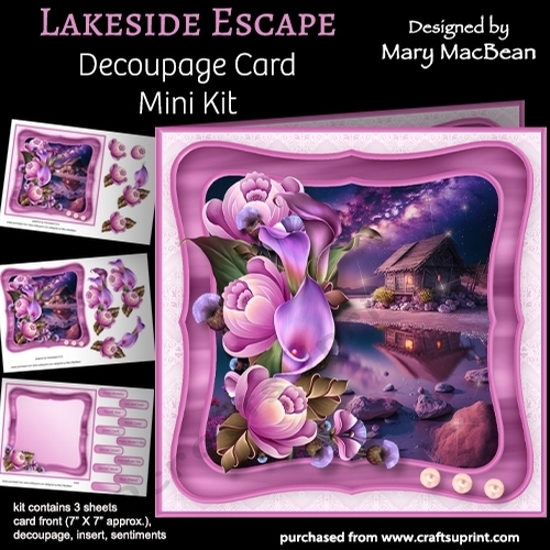 Lakeside Escape - Decoupage Card Mini Kit